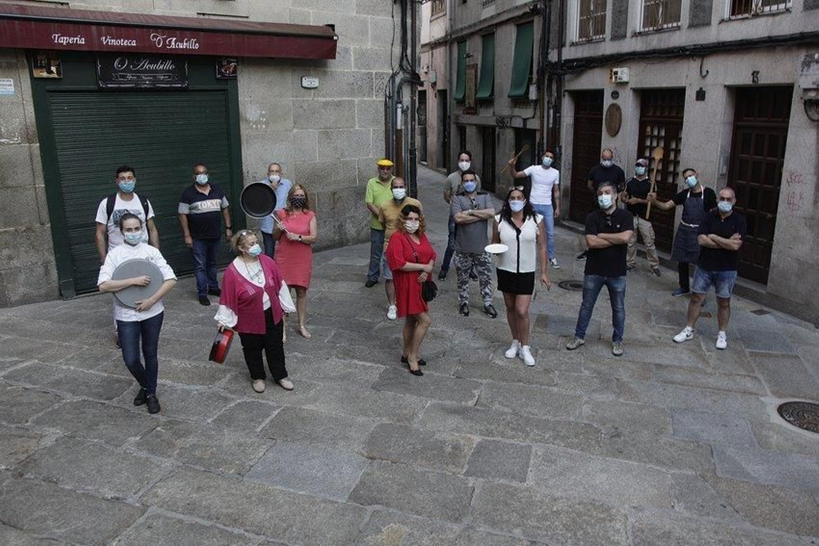 Trabajadores de la  hostelería de Ourense