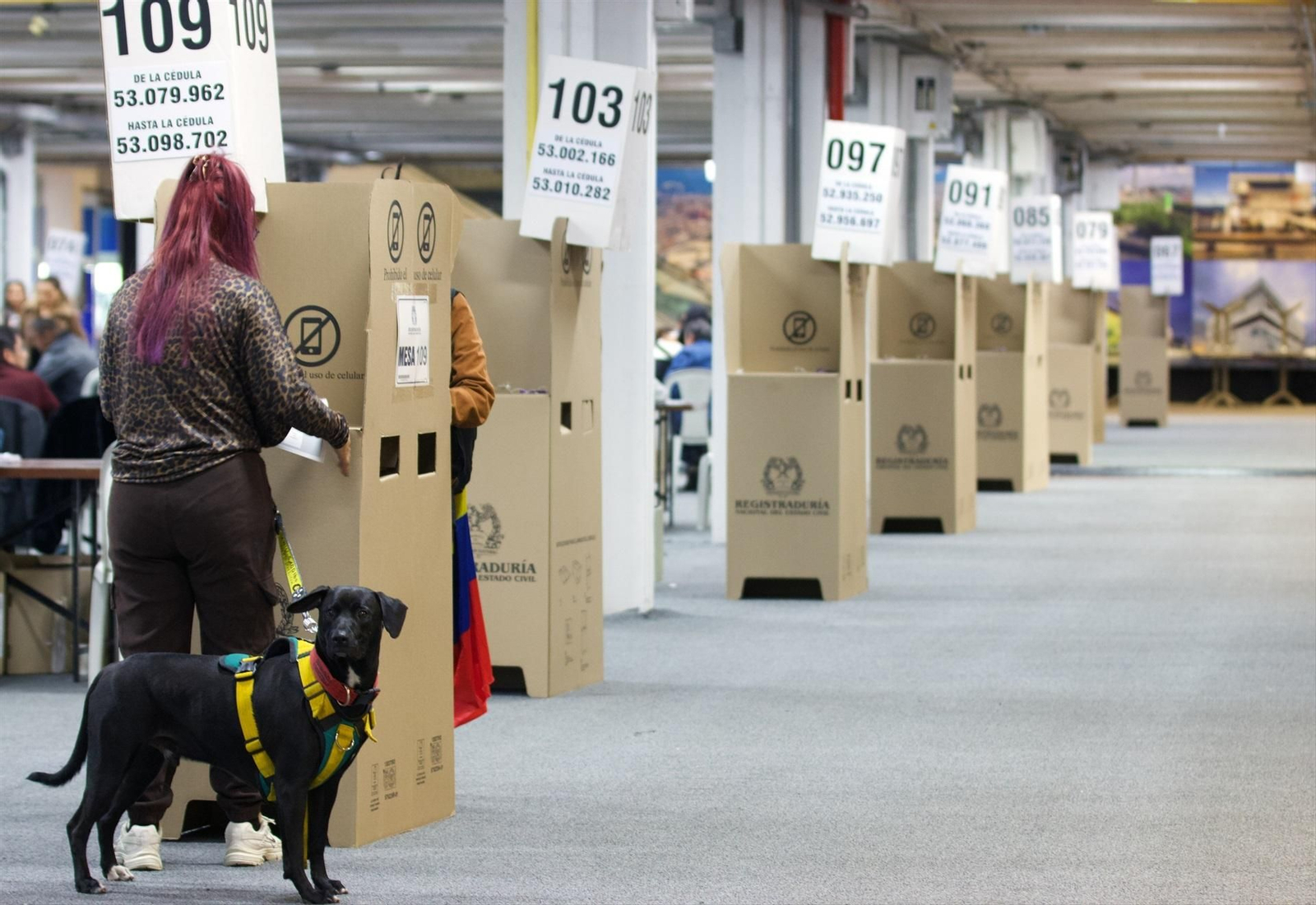 Colombianos votando en la primera vuelta de las elecciones presenciales.