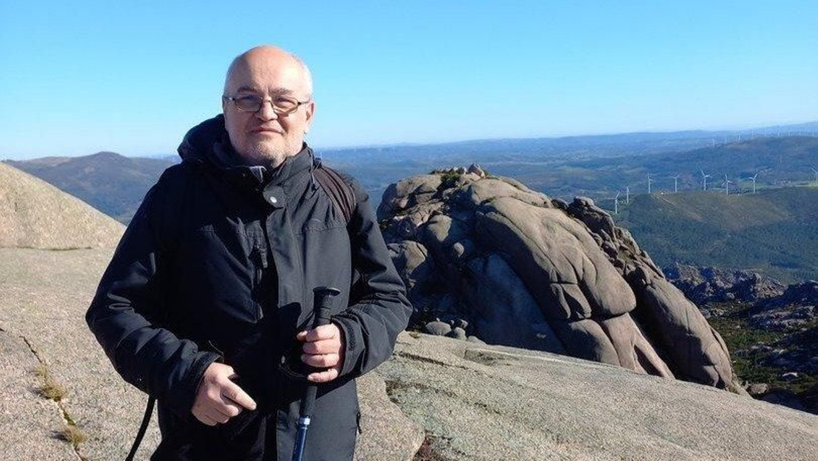 Fernández, en el monte Pindo.