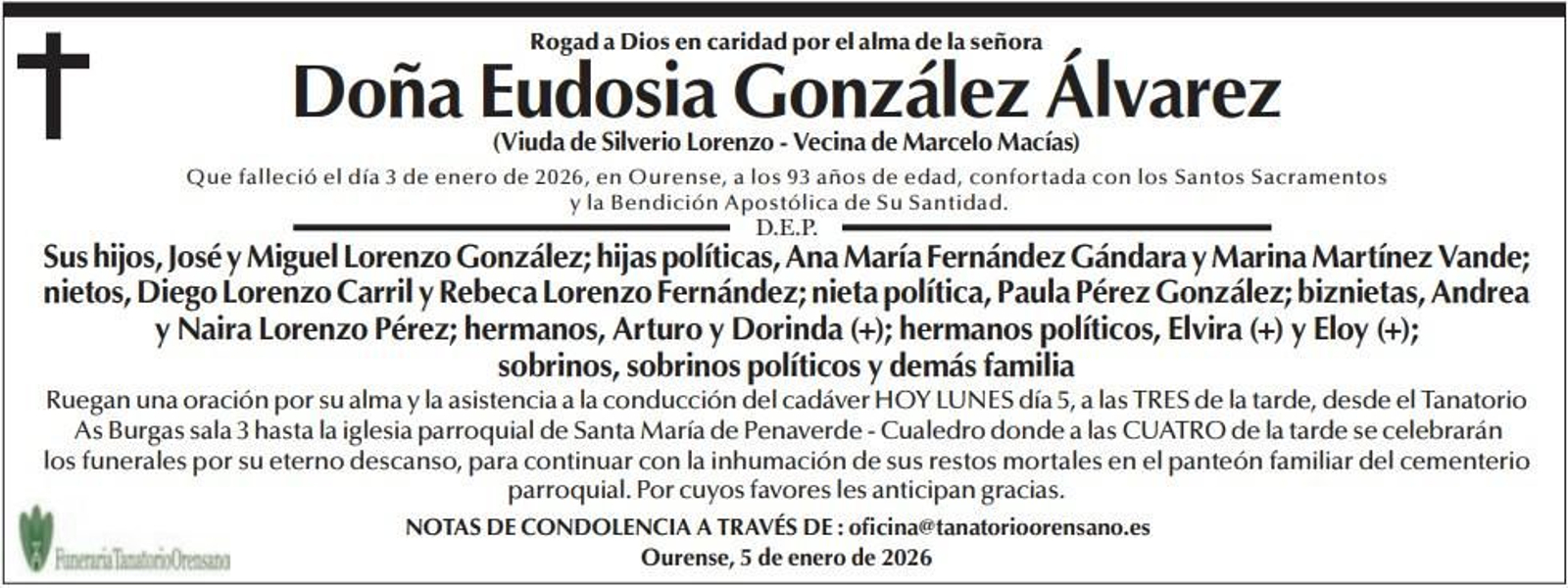 Las despedidas de este lunes en La Región