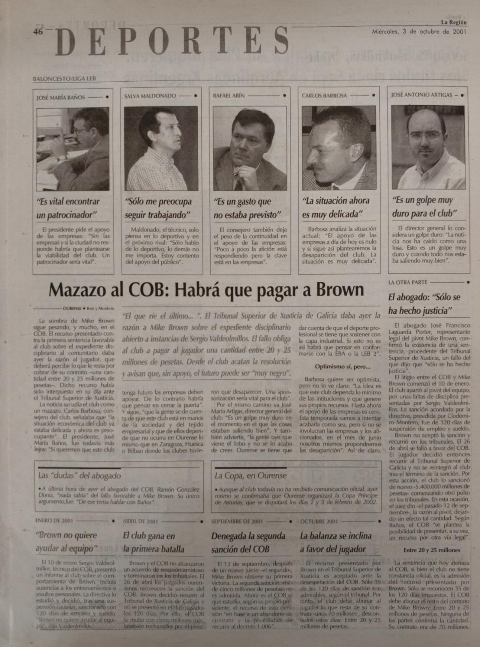 3 OCTUBRE 2001
