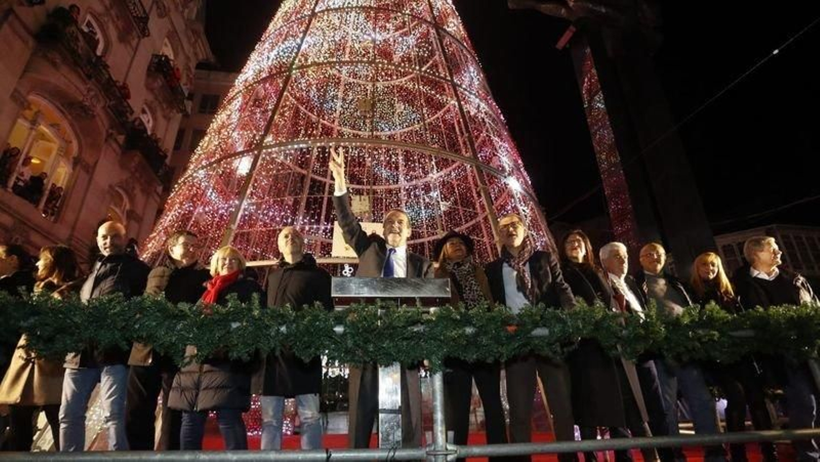 Abel Caballero inauguró el encendido de la Navidad en Vigo.