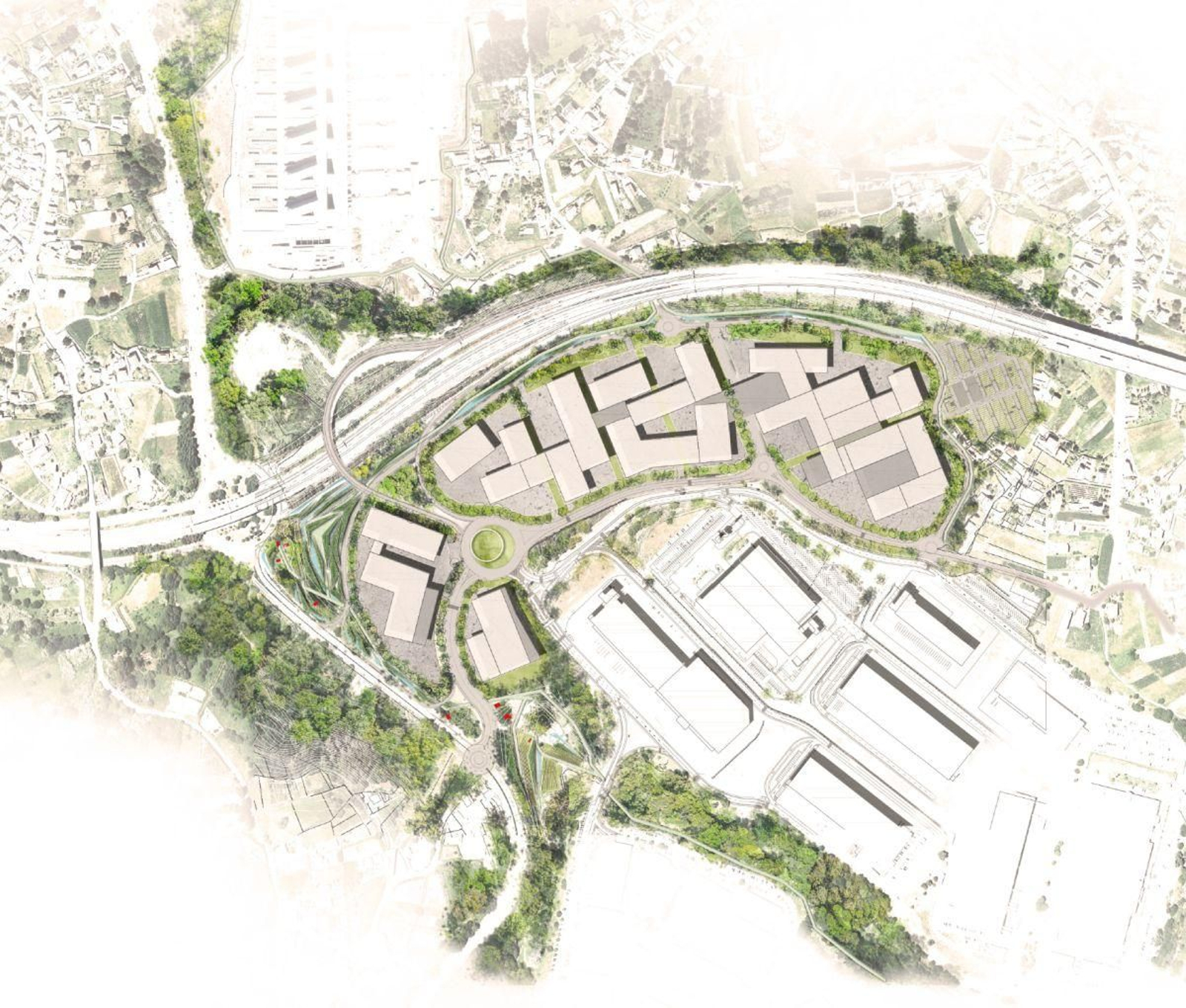 Imagen del parque comercial, que estará próximo al hospital Álvaro Cunqueiro.