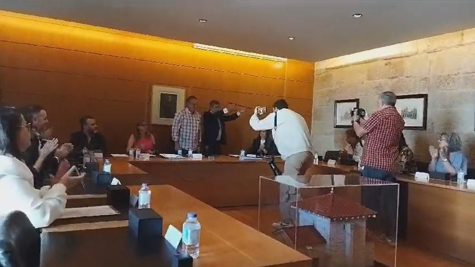 Antonio Puga en la toma de posesión como alcalde de Celanova