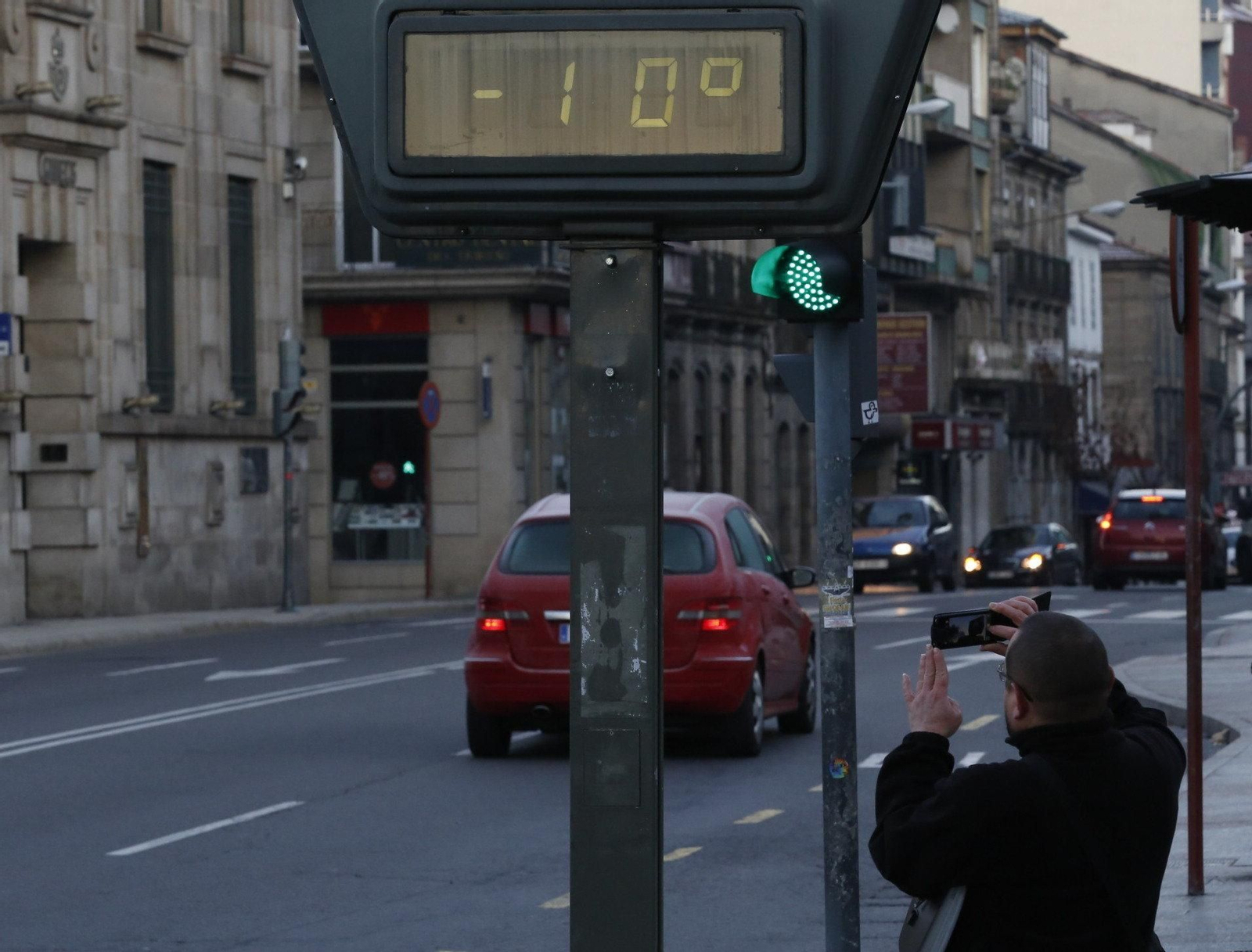 El termómetro de la Alameda marcaba ayer -10 grados.