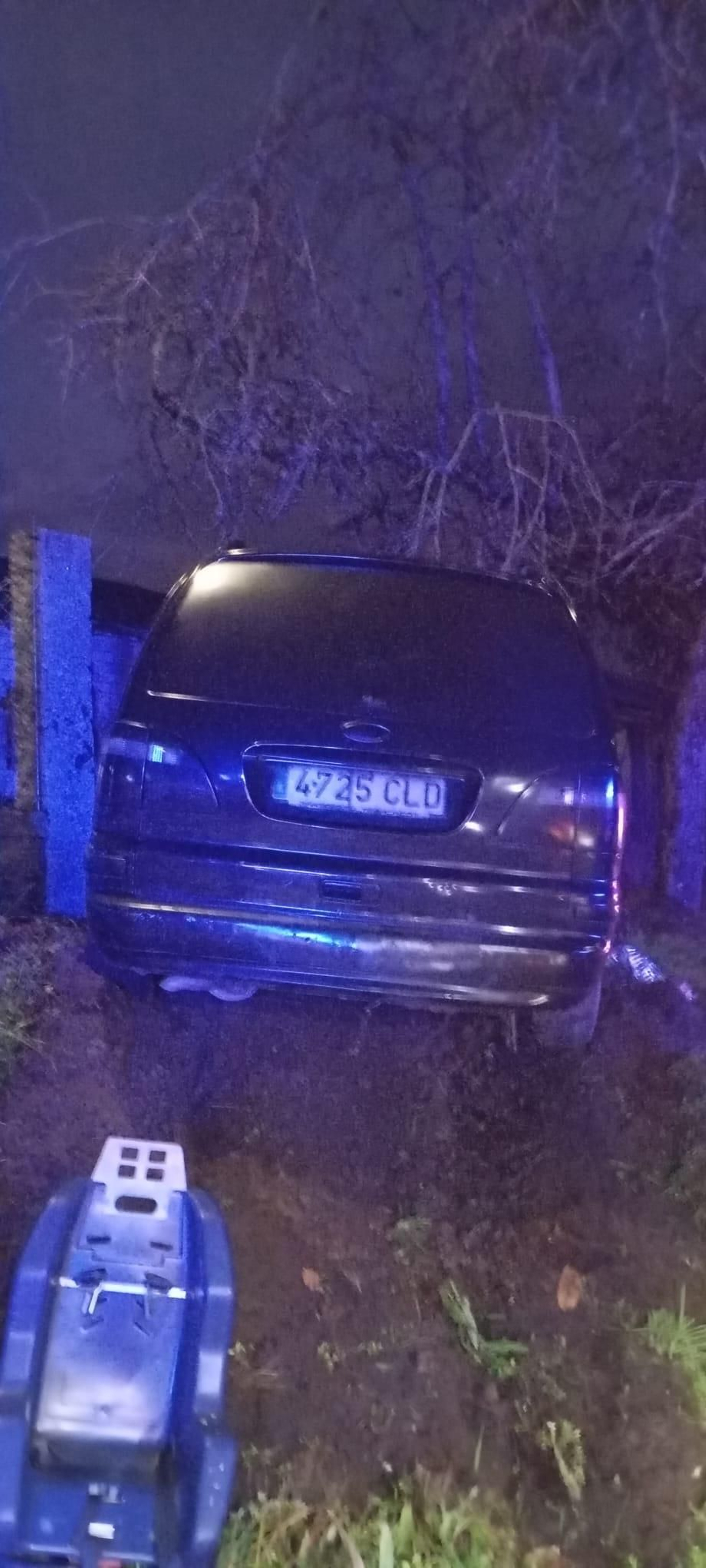 El coche accidentado