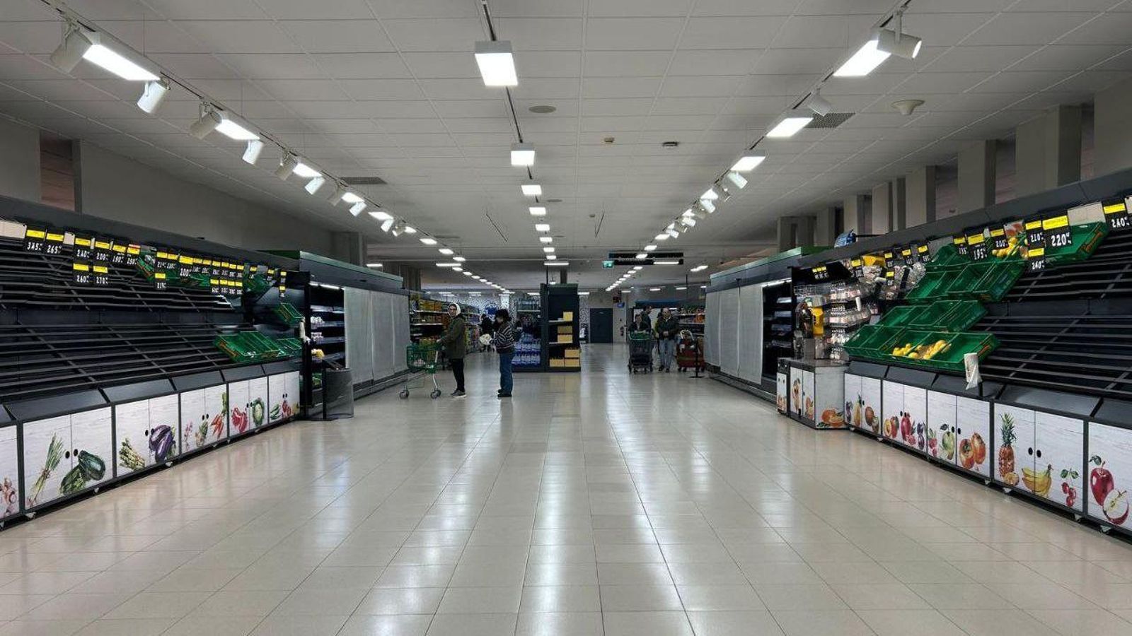 Desabastecimiento en Mercadona por el temporal.