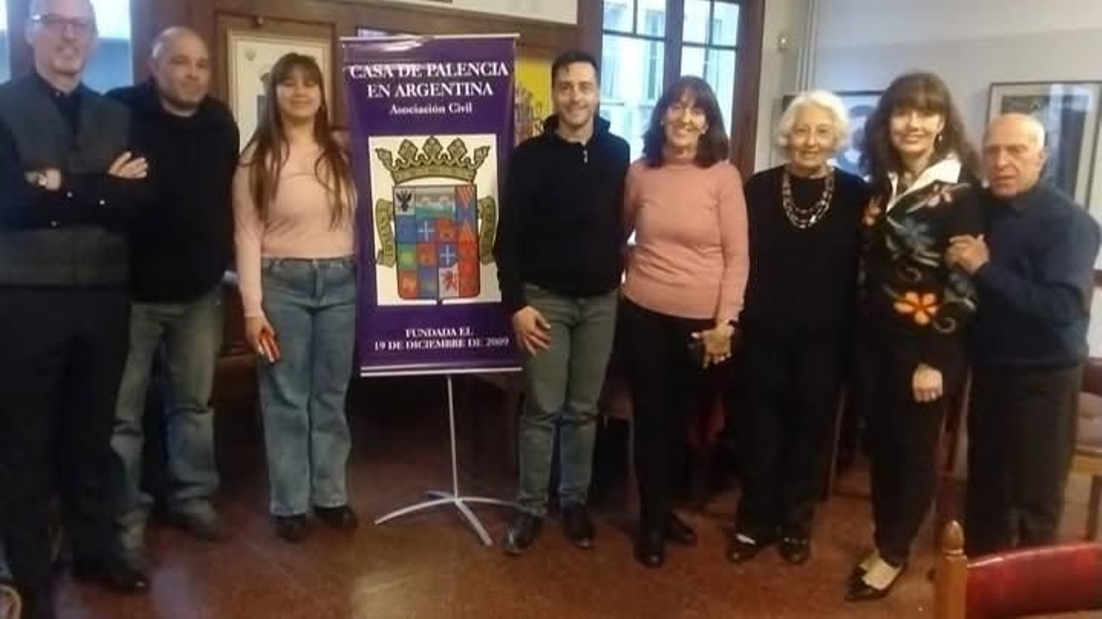 La directiva de la Casa de Palencia durante el almuerzo