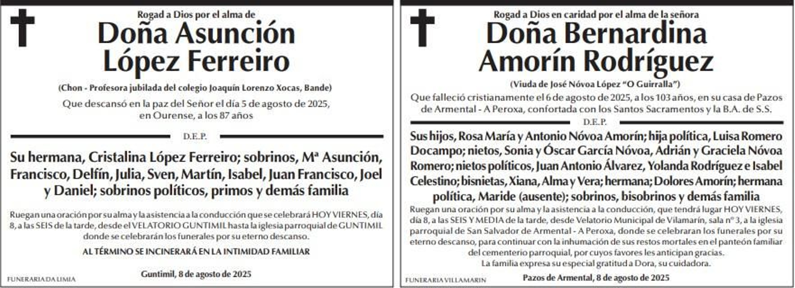 Las despedidas de este viernes