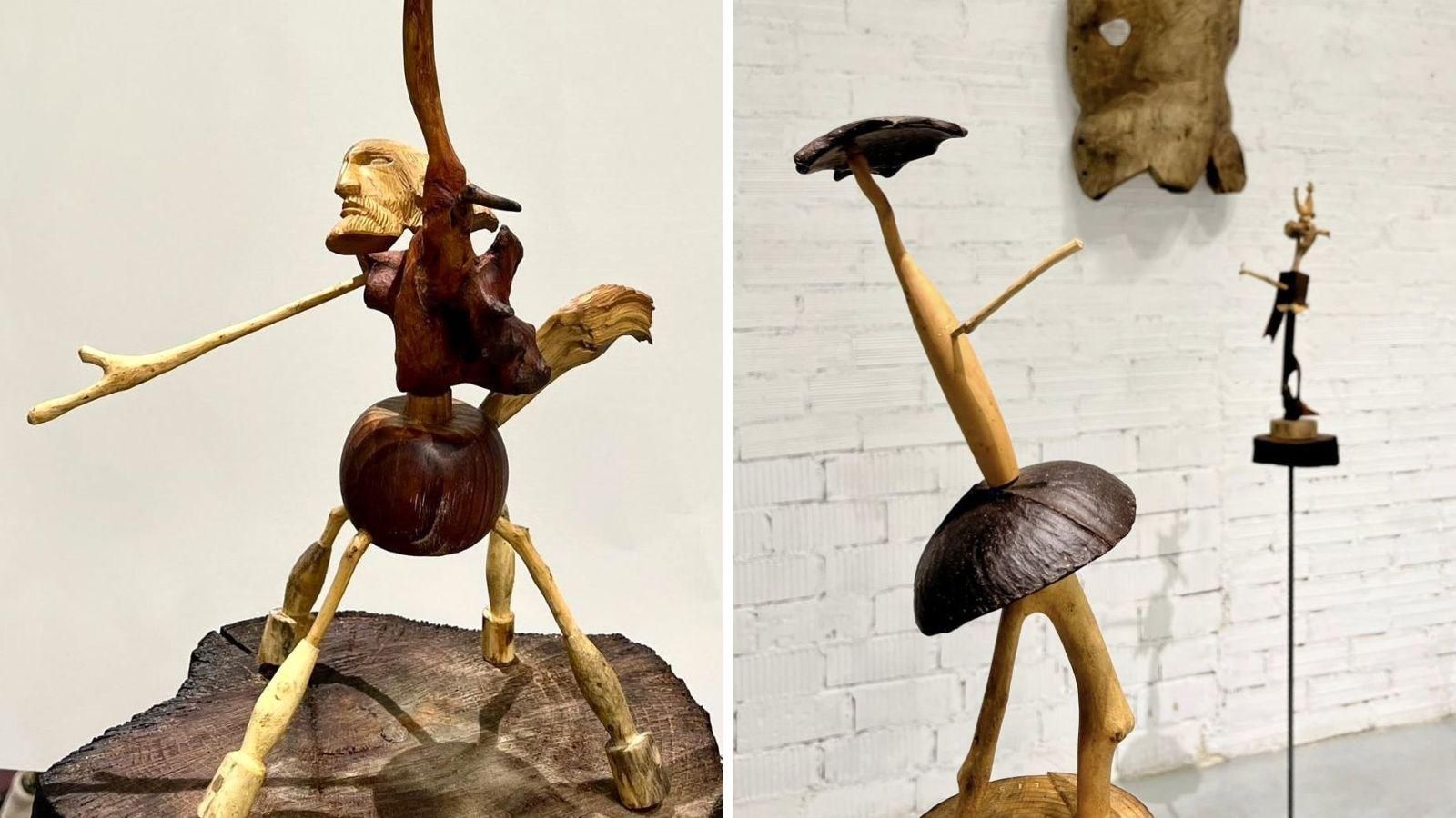 O centauro Quirón, figura destacada. e  Recuncho da sala.