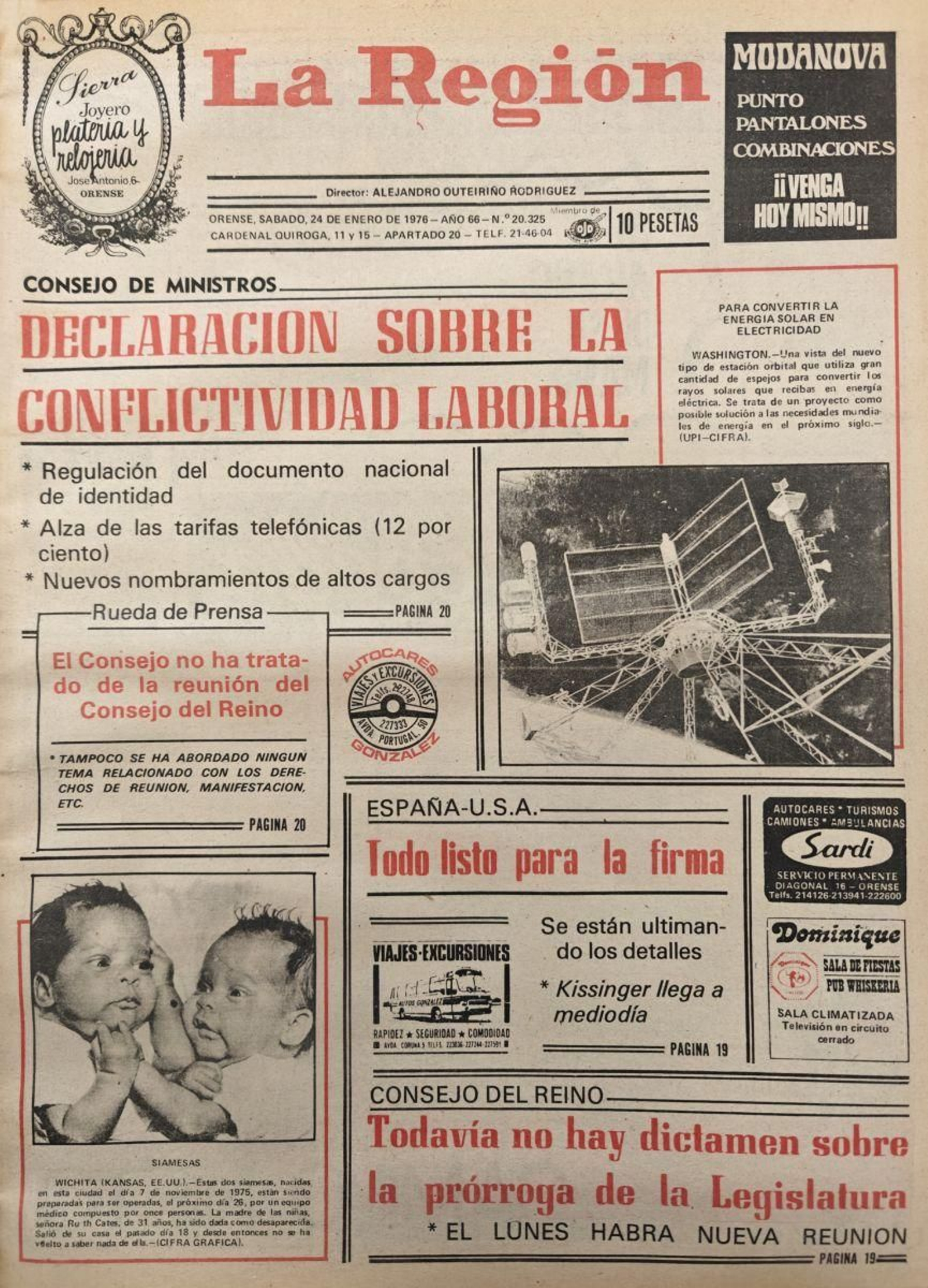 Primera página de 1976