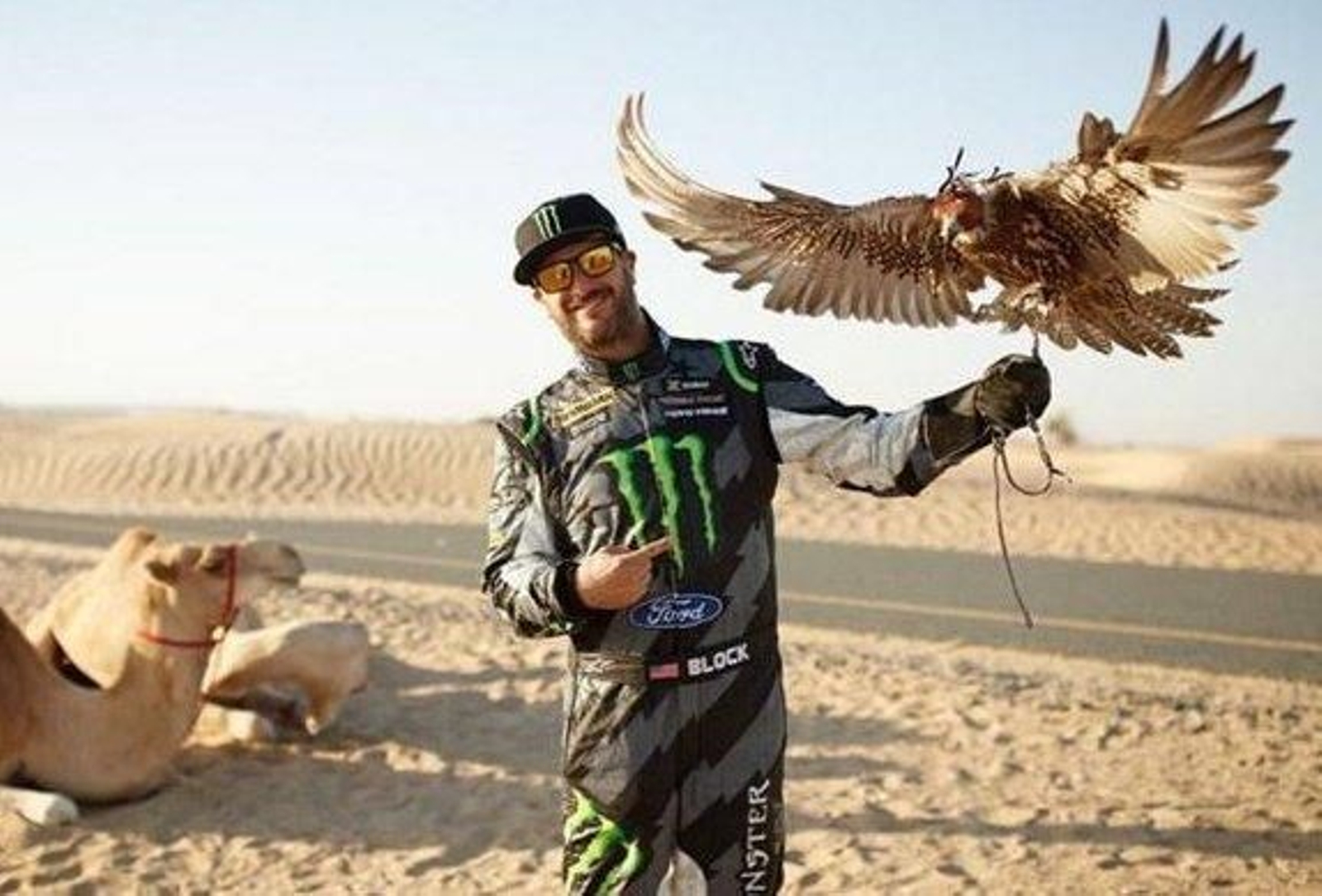 El piloto norteamericano Ken Block, durante un acto promocional.