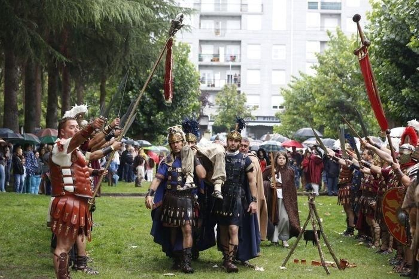 Imagen de la batalla de O Toural en la Festa do Esquecemento (Xesús Fariñas).