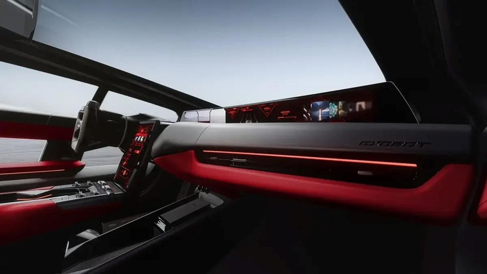 Interior del nuevo sedán eléctrico de la gama Exobot, compañía de Arabia Saudí