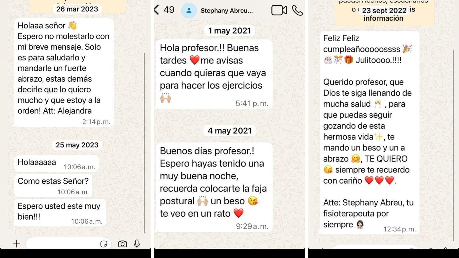 Mensajes de whatsapp compartidos por Julio Iglesias