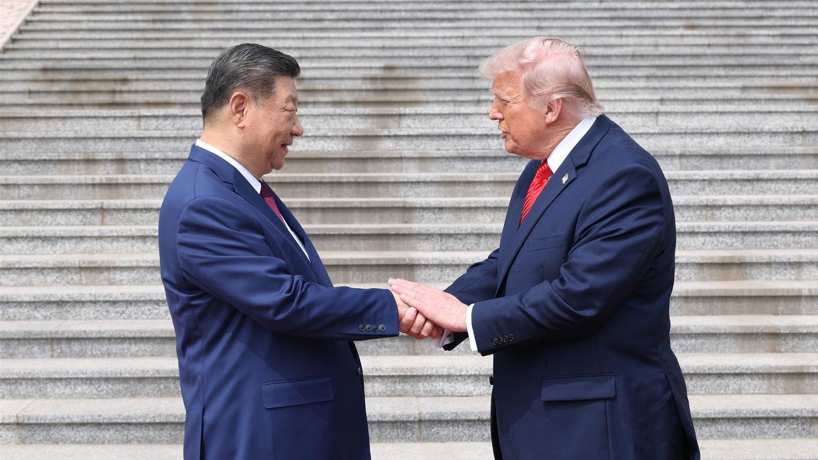 Xi Jinping recibe a Donald Trump en Pekín