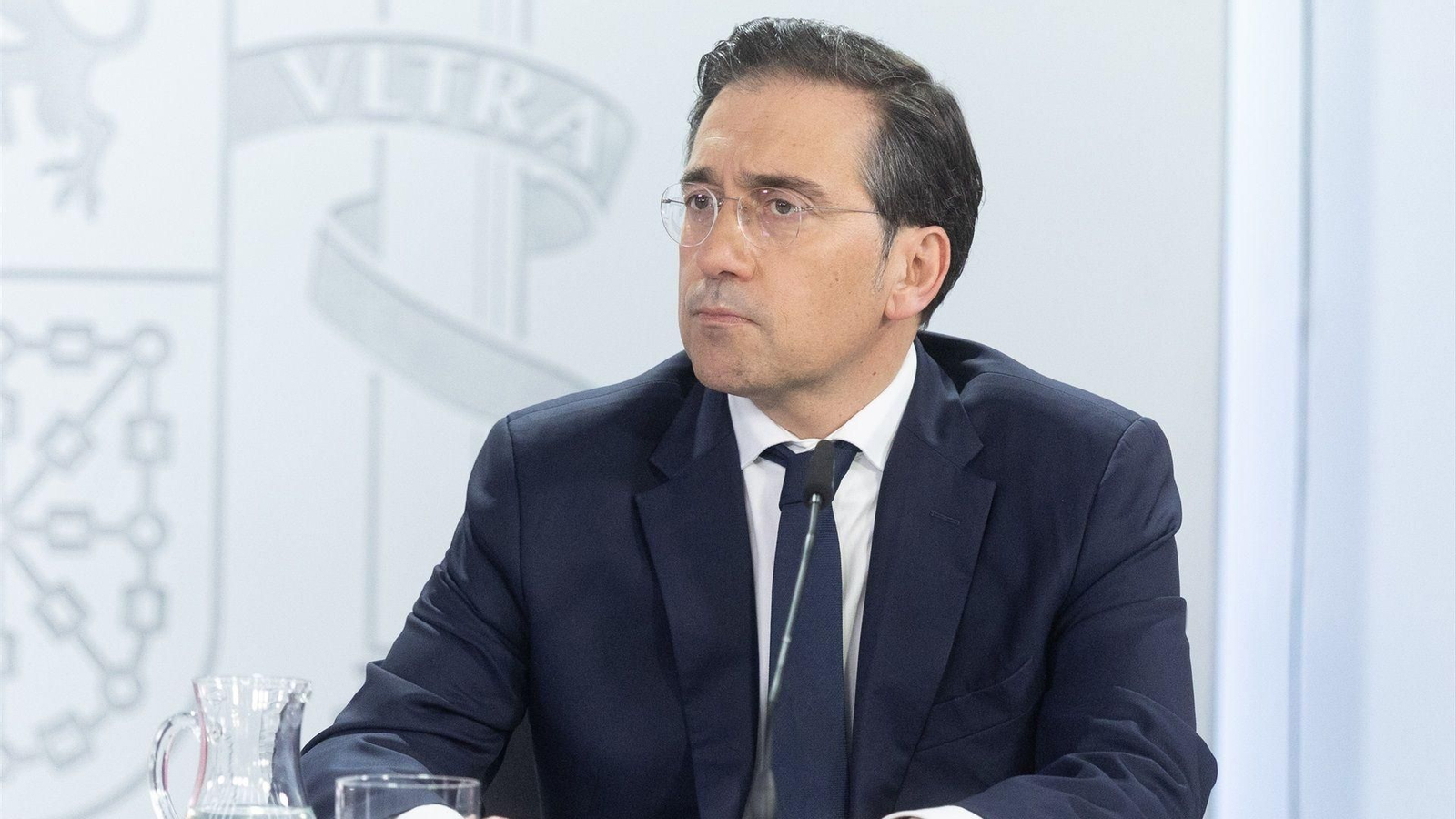 El ministro de Asuntos Exteriores, José Manuel Albares, durante una rueda de prensa tras el Consejo de Ministros.