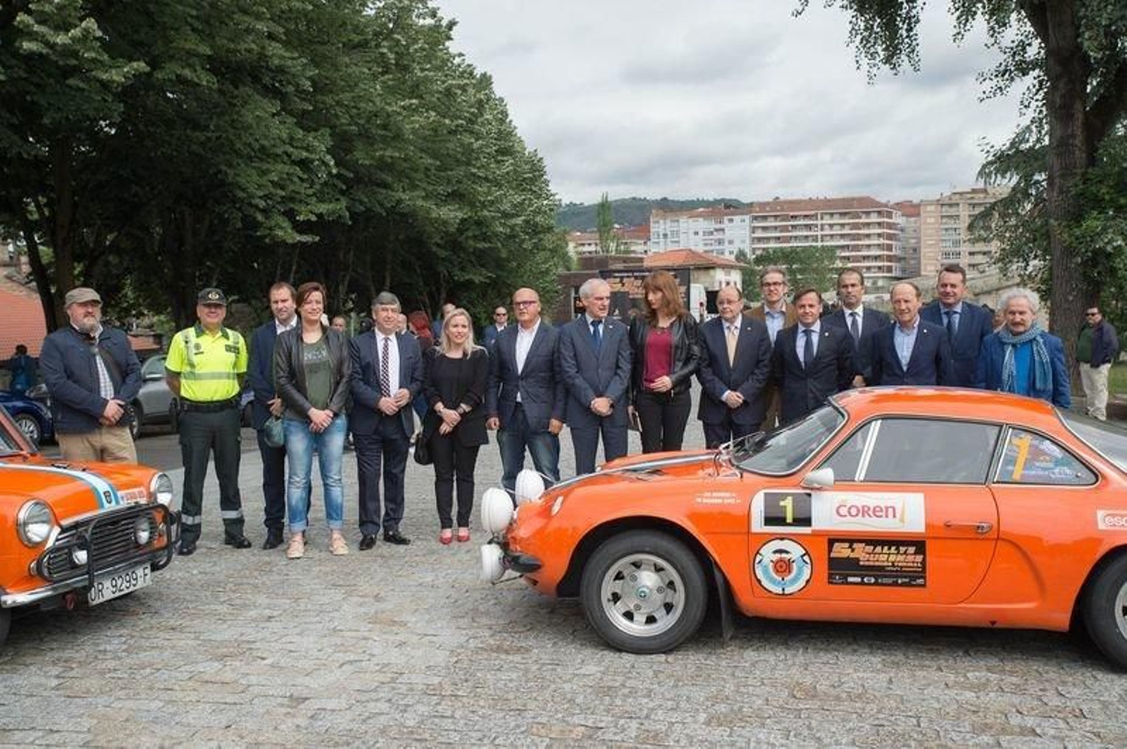OURENSE (PONTE ROMANA). 31/05/2018. OURENSE. Acto de presentación ante la prensa del 51 Rally de Ourense Memorial Estanislao Reverter, con la presencia del presidente de la Deputación, Manuel Baltar, la secretaria xeral polo deporte, Marta Míguez, el concelleiro de deportes, Mario Guede, el subdelegado do goberno, Roberto Castro o de José Luís Outeiriño Rodríguez, creador del Rally de Ourense en 1967. FOTO: ÓSCAR PINAL.