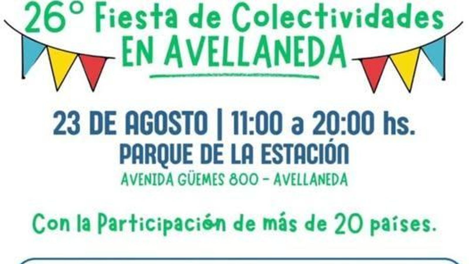 Cartel de la Fiesta de Colectividades de Avellaneda