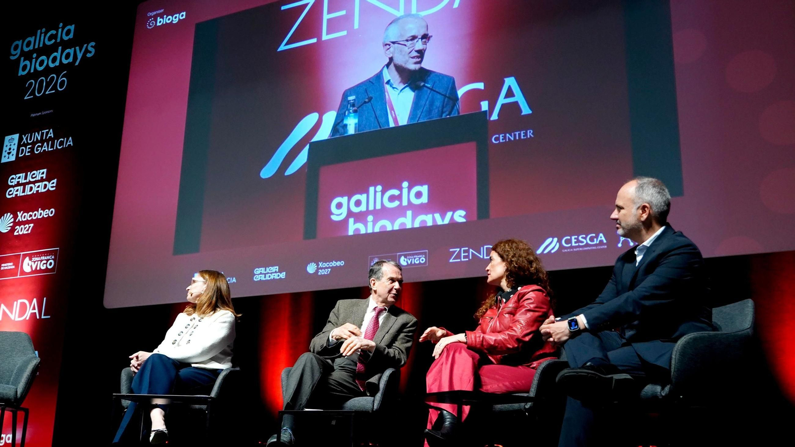 Un momento del acto de inauguración oficial de Galicia Biodays en el Mar de Vigo.