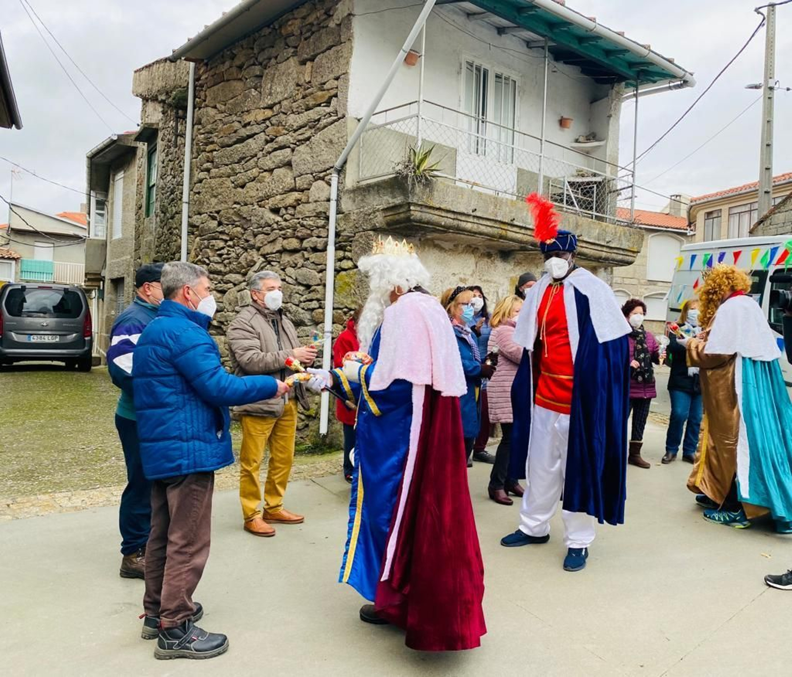 Los Reyes en Oímbra.