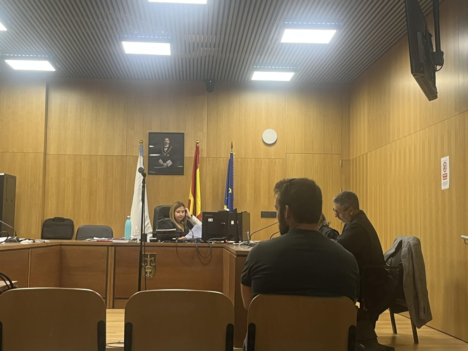 El inculpado, Agustín R.R., en la audiencia preliminar.