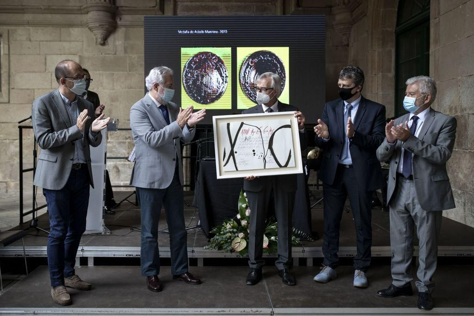 Miguel Santalices, Xosé Cid, Antonio Puga e Rosendo Fernández.