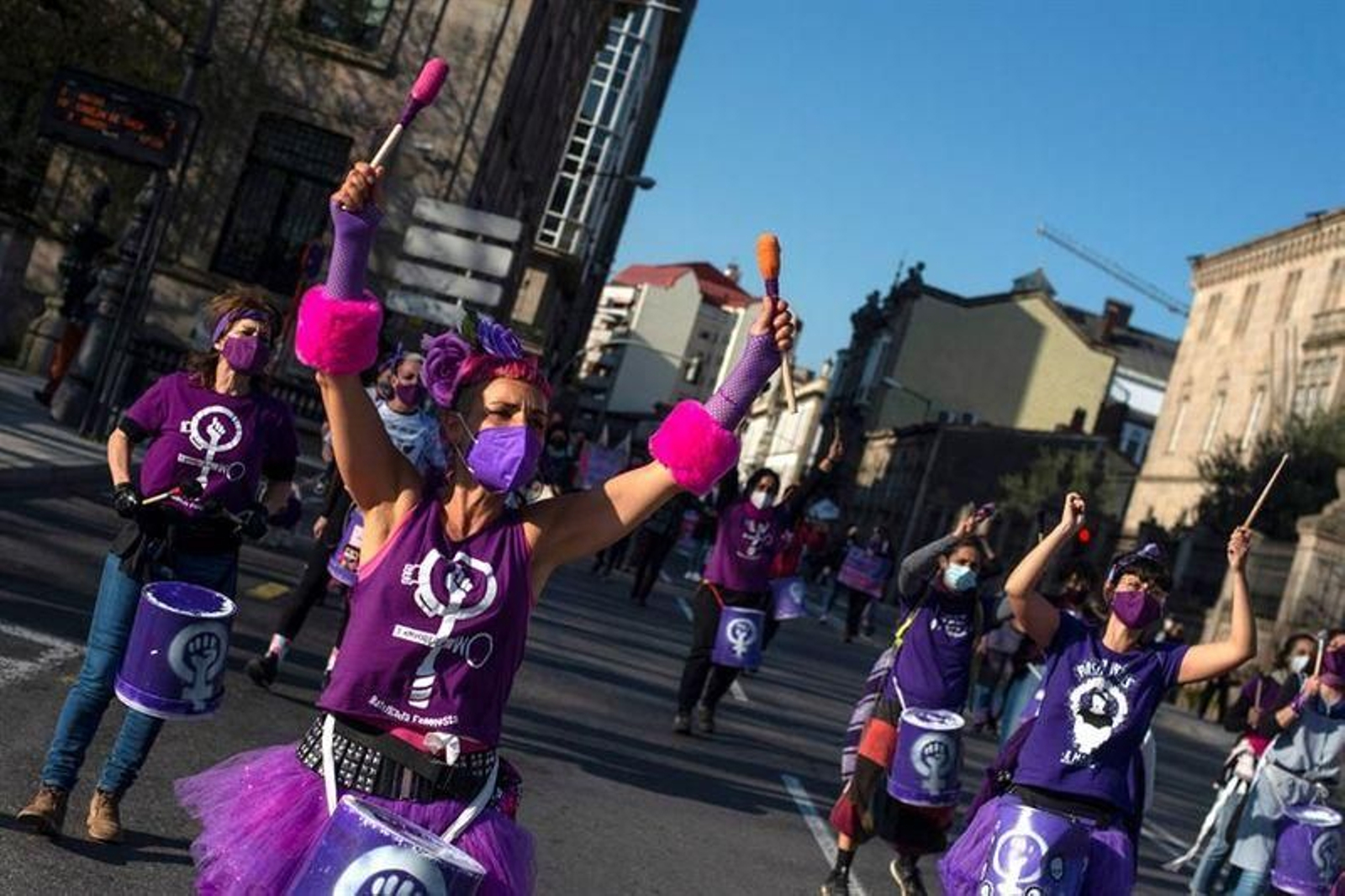 La manifestación del 8-0 en Ourense // FOTO: EFE/Brais Lorenzo