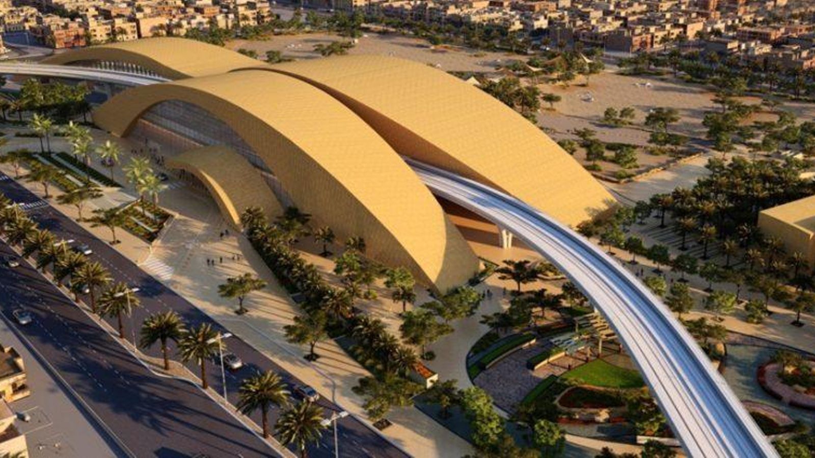 Una de las estaciones principales del metro de Riad