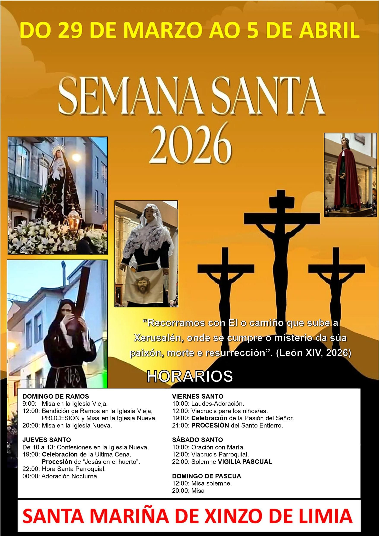Cartel Semana Santa Xinzo 2026.