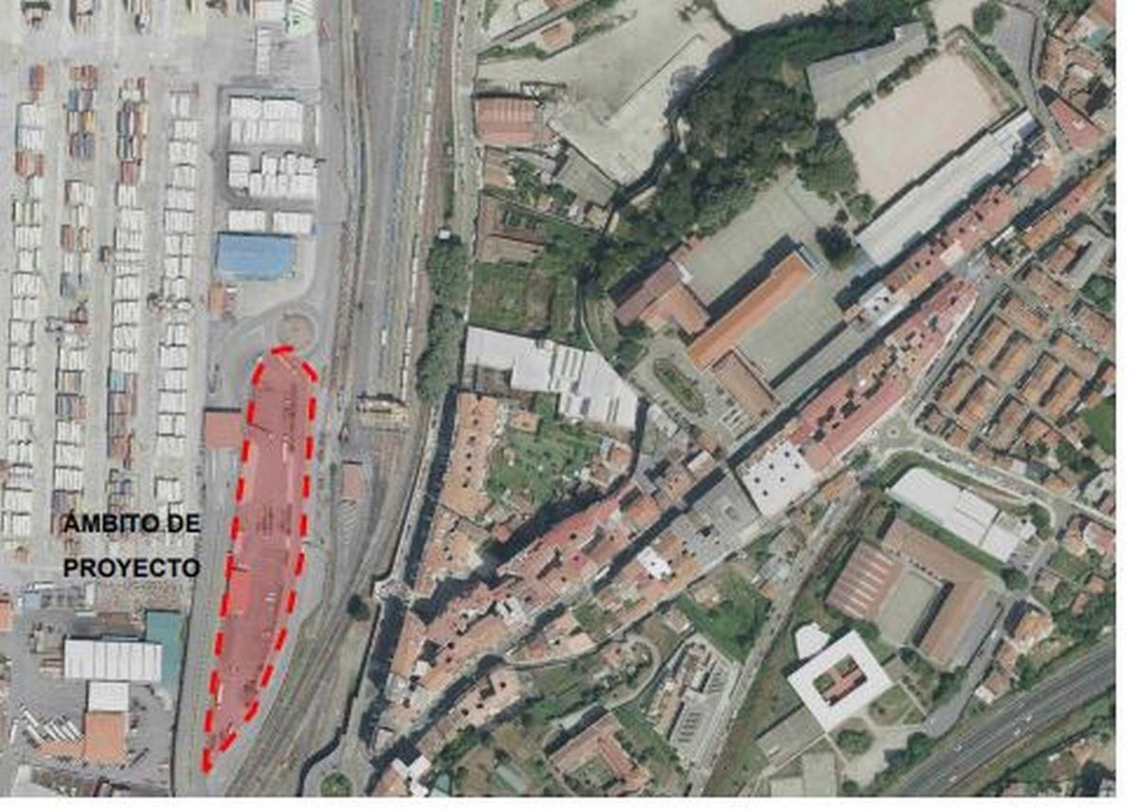 El nuevo depósito de contenedores, frente a la avenida de Guixar.