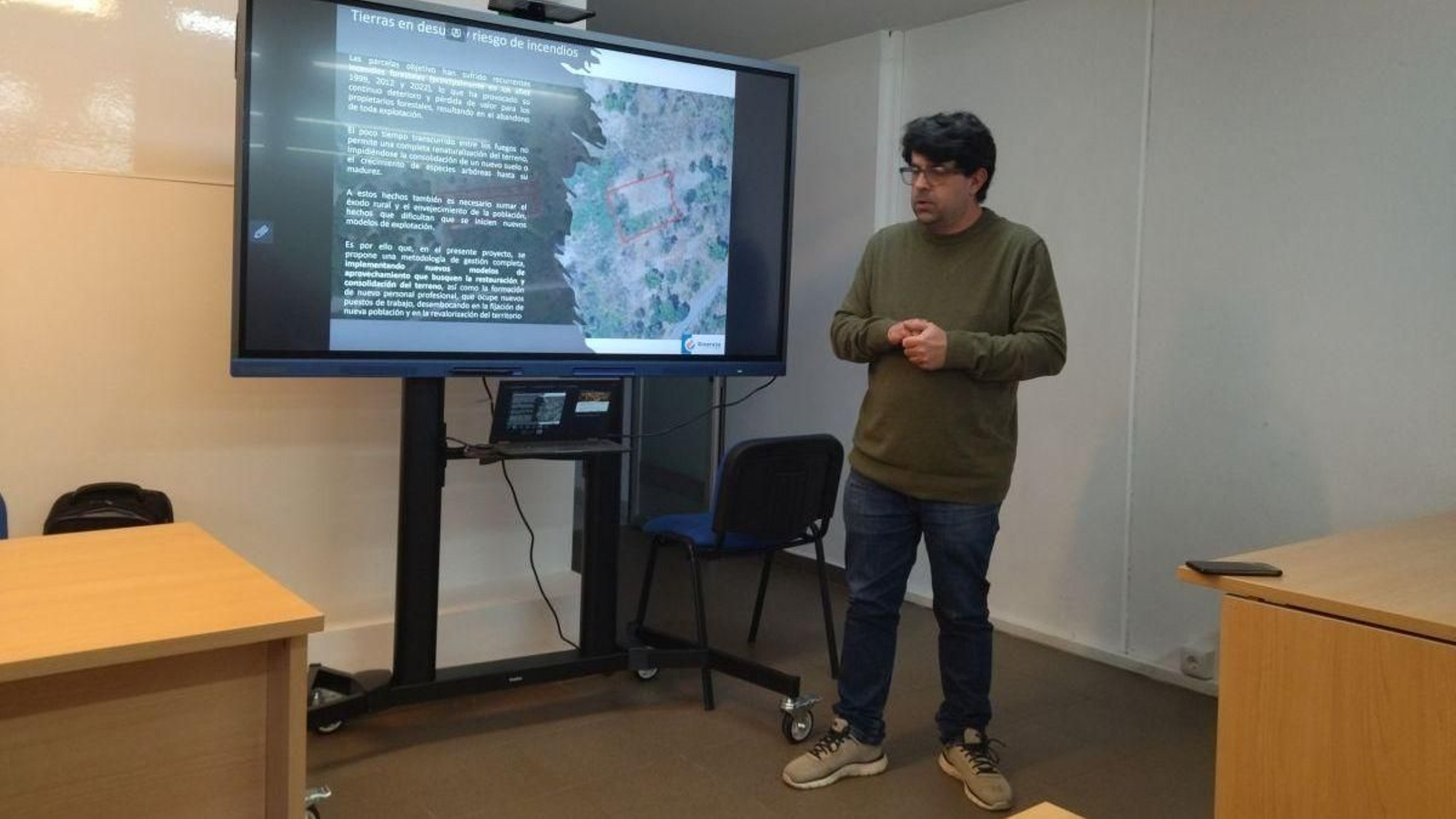 El responsable del Departamento de Agrotech de Sinerxia, Pablo Condo, en su exposición.