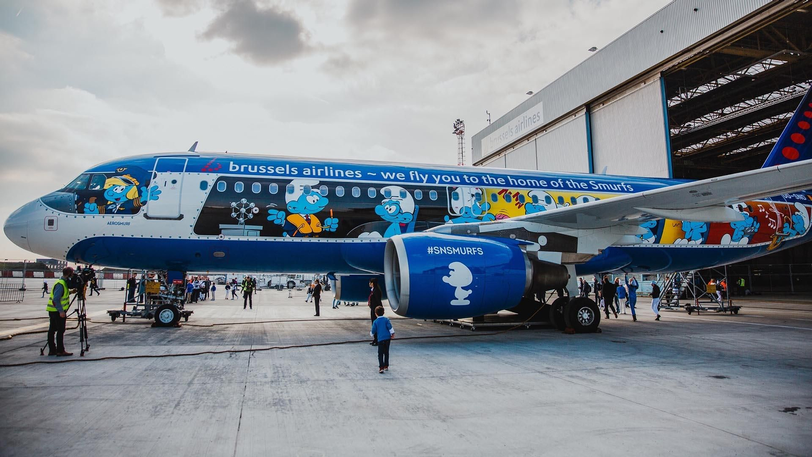 Aerosmurf. // Foto: Brussels Airlines