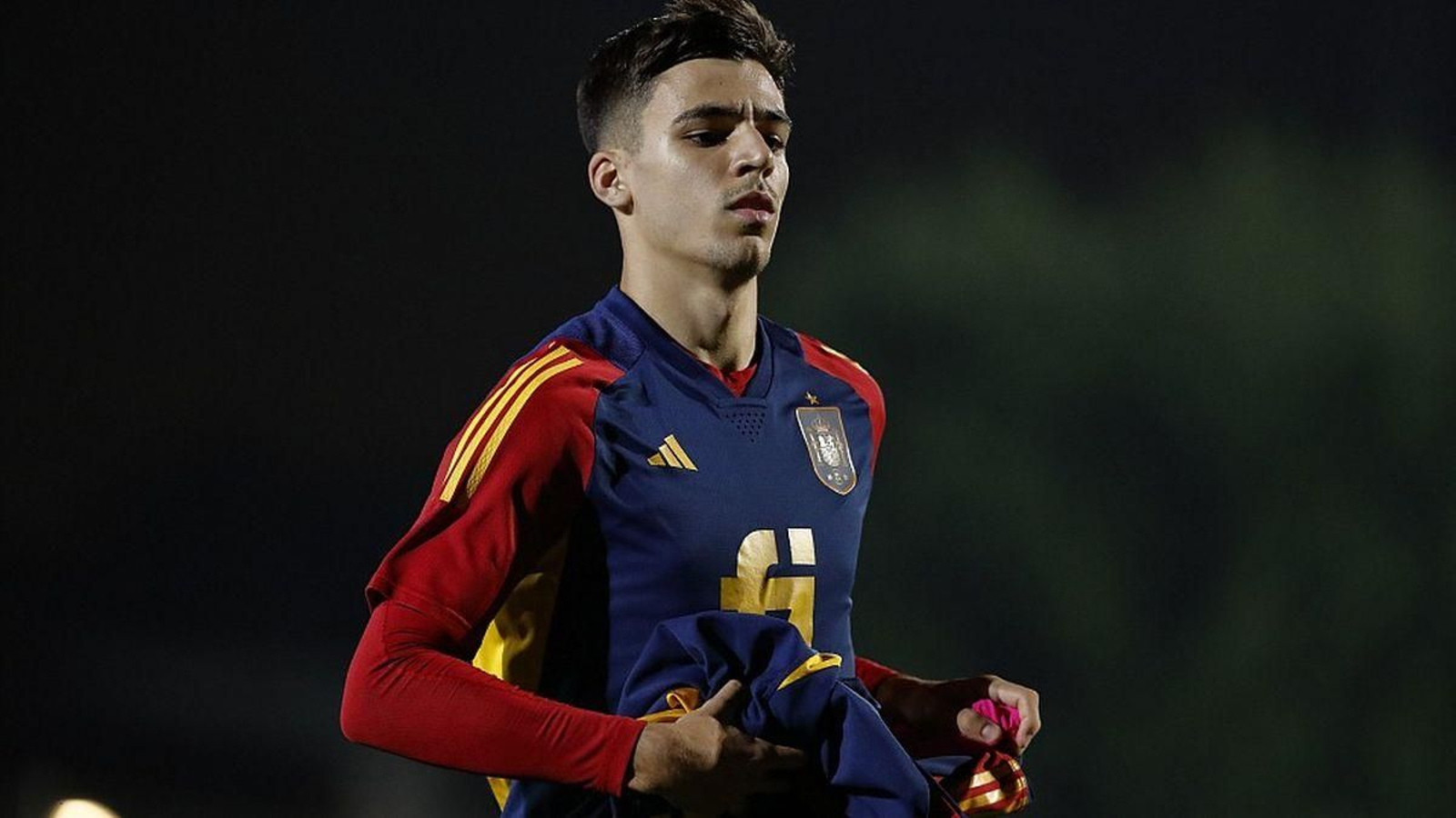 Gabri Veiga, en un entrenamiento reciente con la selección sub 21.