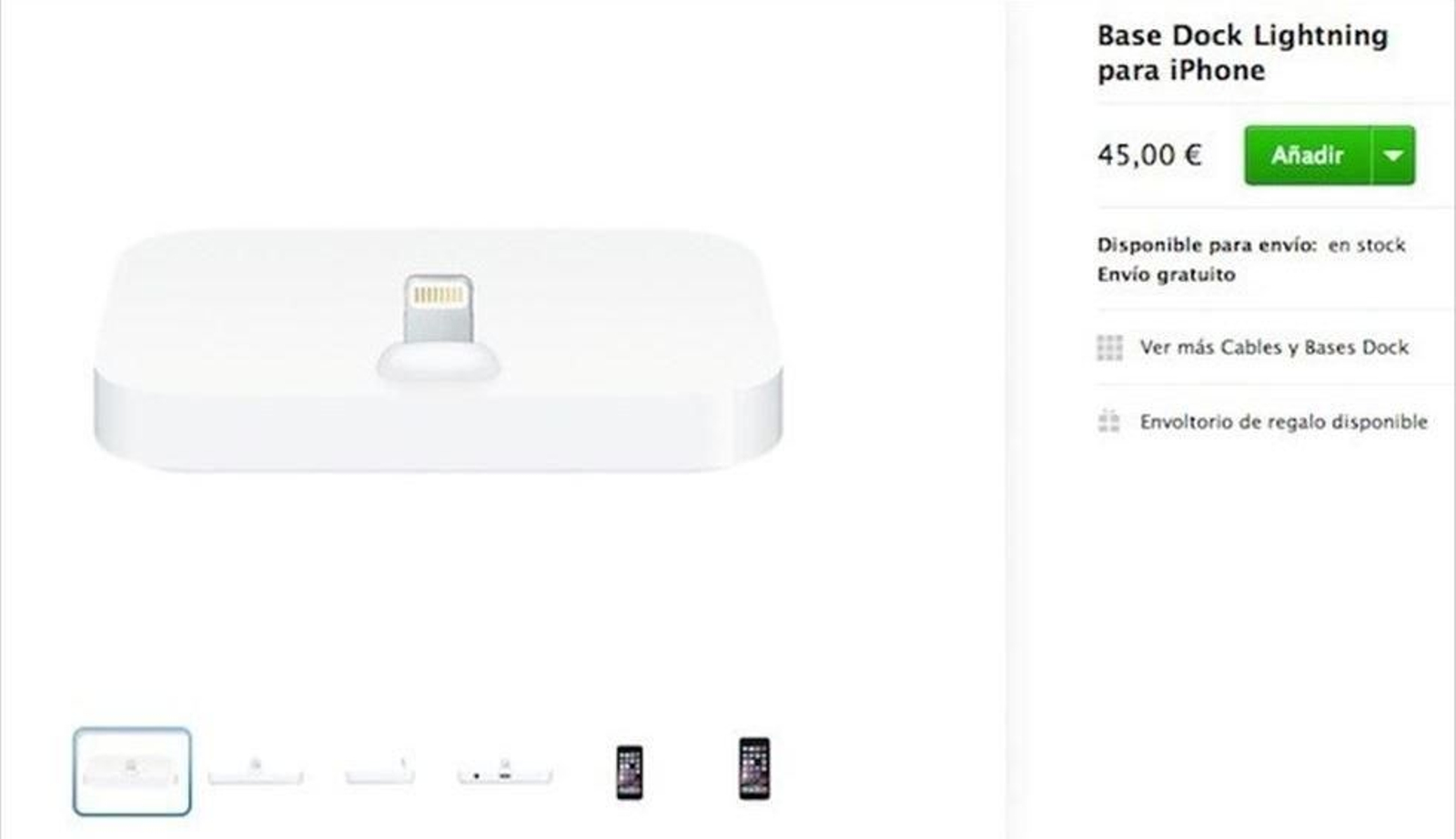 Apple lanza por fin una base para iPhone con Lightning