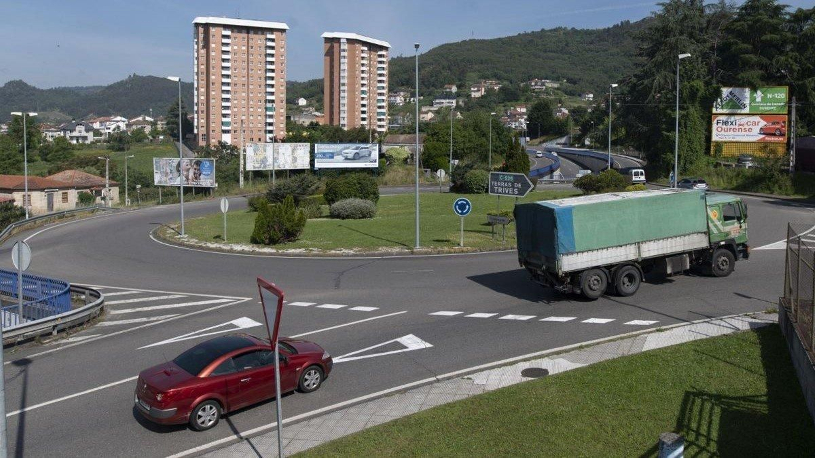 La rotonda de Eulogio Gómez Franqueira, la semana pasada.