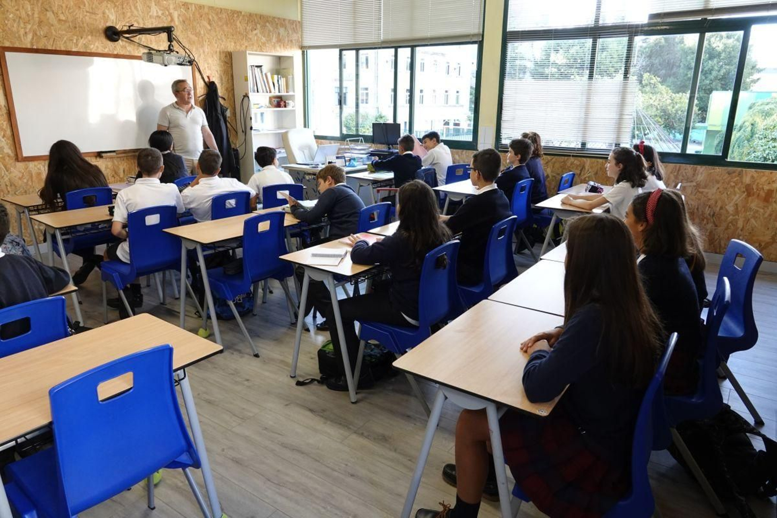 Imagen de archivo de una clase de Primaria en el Colegio Labor.