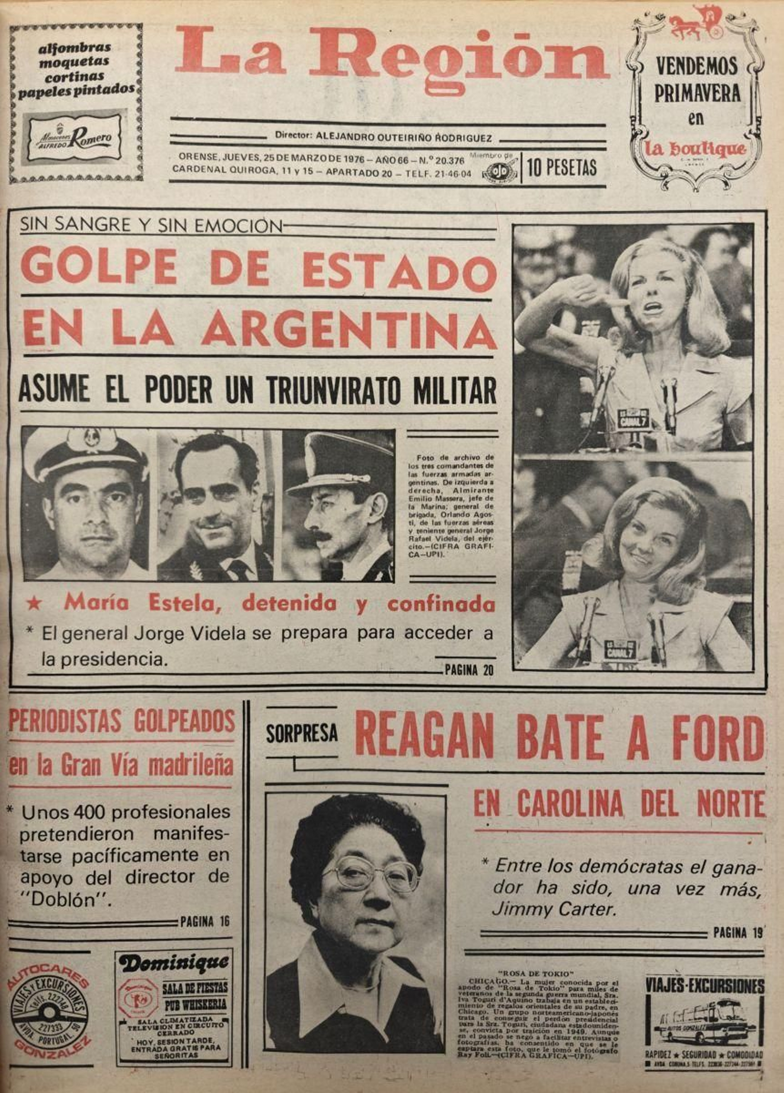 Primera página de 1976.