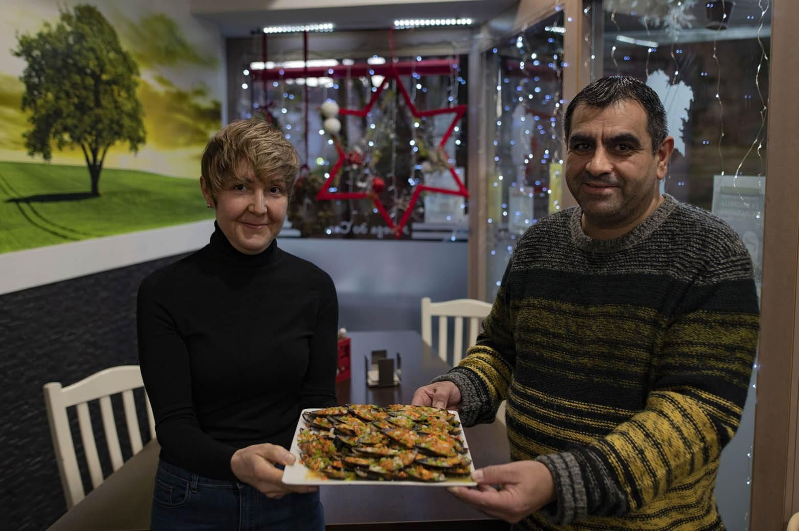 Serafín y María Teresa en Adega do Carballo. (FOTO: MARTIÑO PINAL)