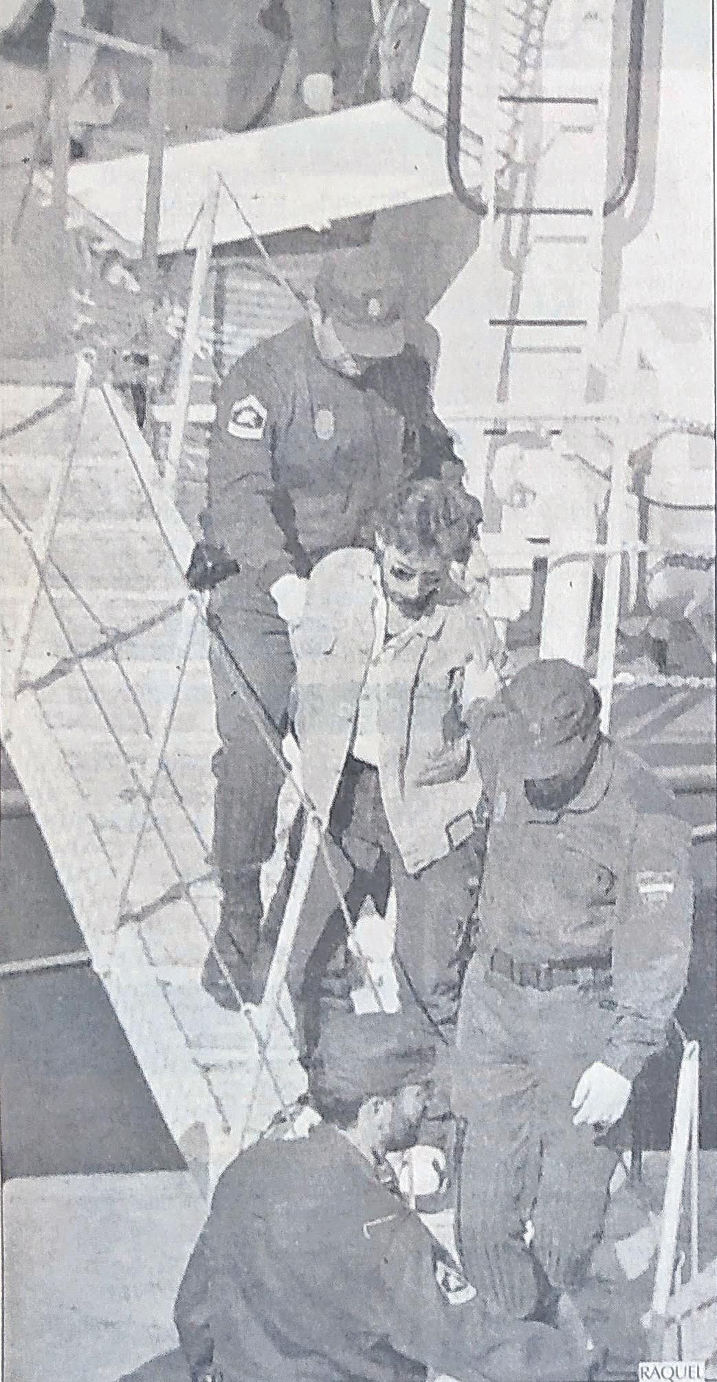 Uno de los detenidos.