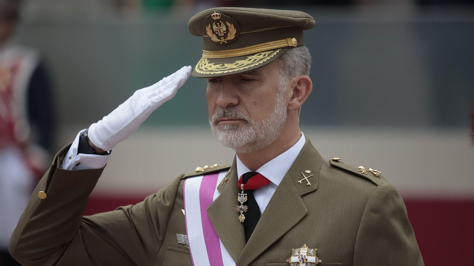 El rey Felipe VI durante el Día de las Fuerzas Armadas en Vigo.