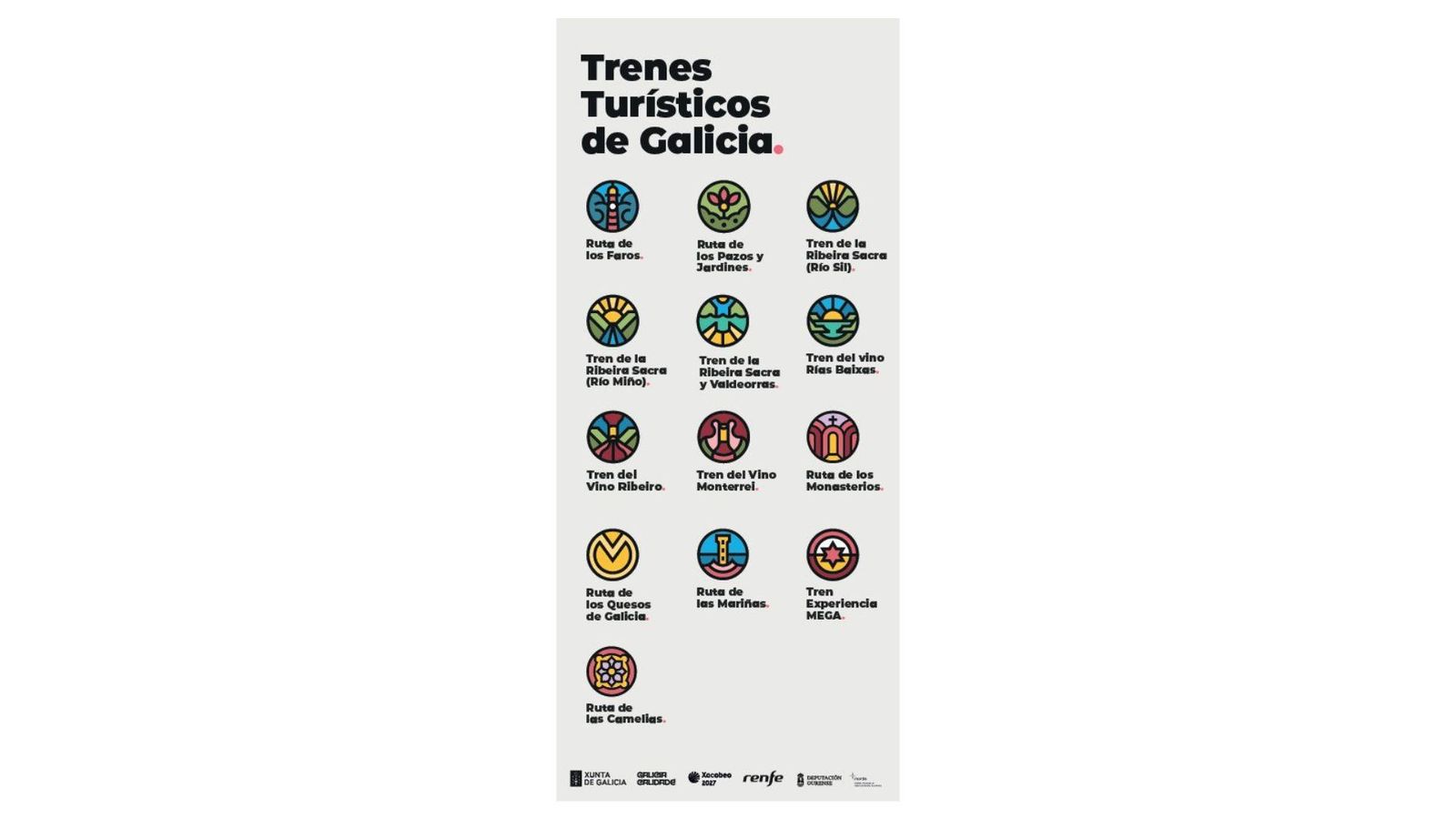 Rutas turísticas en tren.