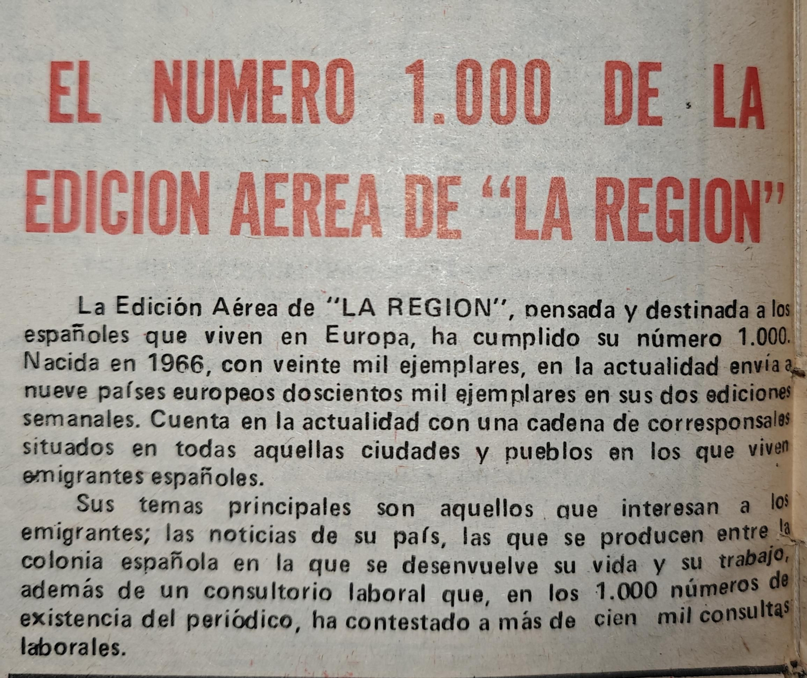Noticias escaneadas del periódico La Región del 9 de septiembre de 1975