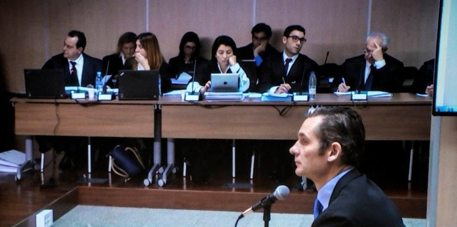 Iñaki Urdangarin, durante su declaración ante Horrach.