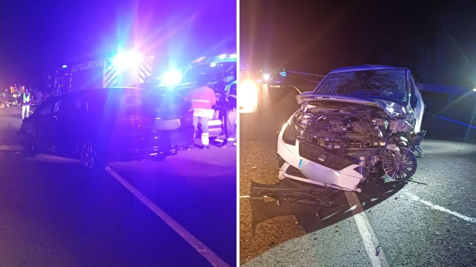 Los vehículos accidentados en la C-533 a la altura de Petín