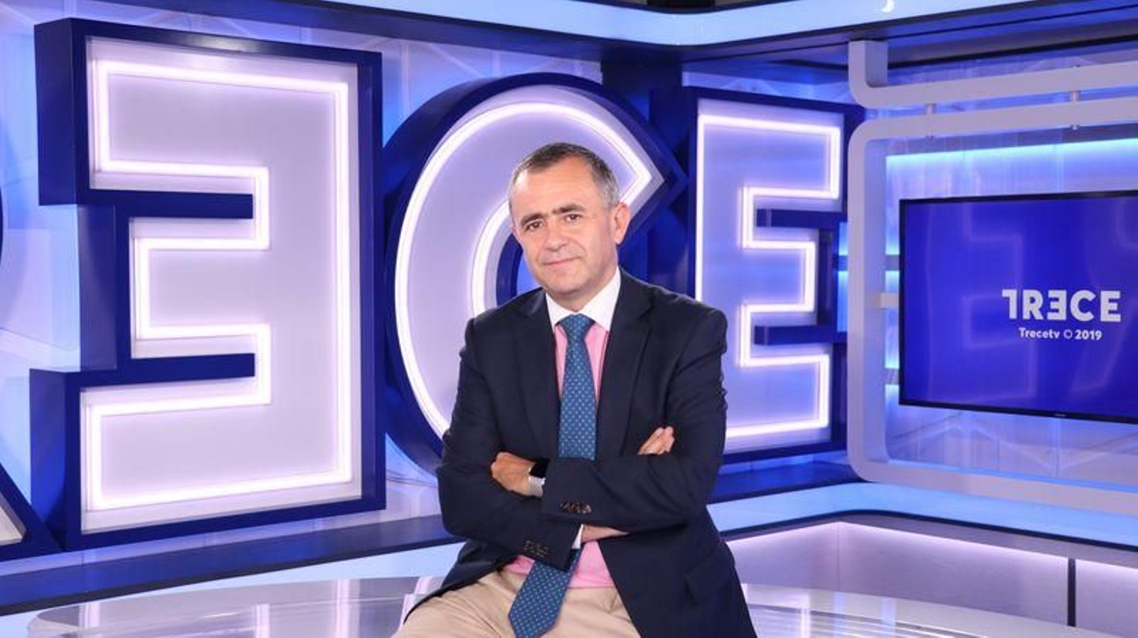 Fernando Giménez Barriocanal, en el plató de 13 TV.