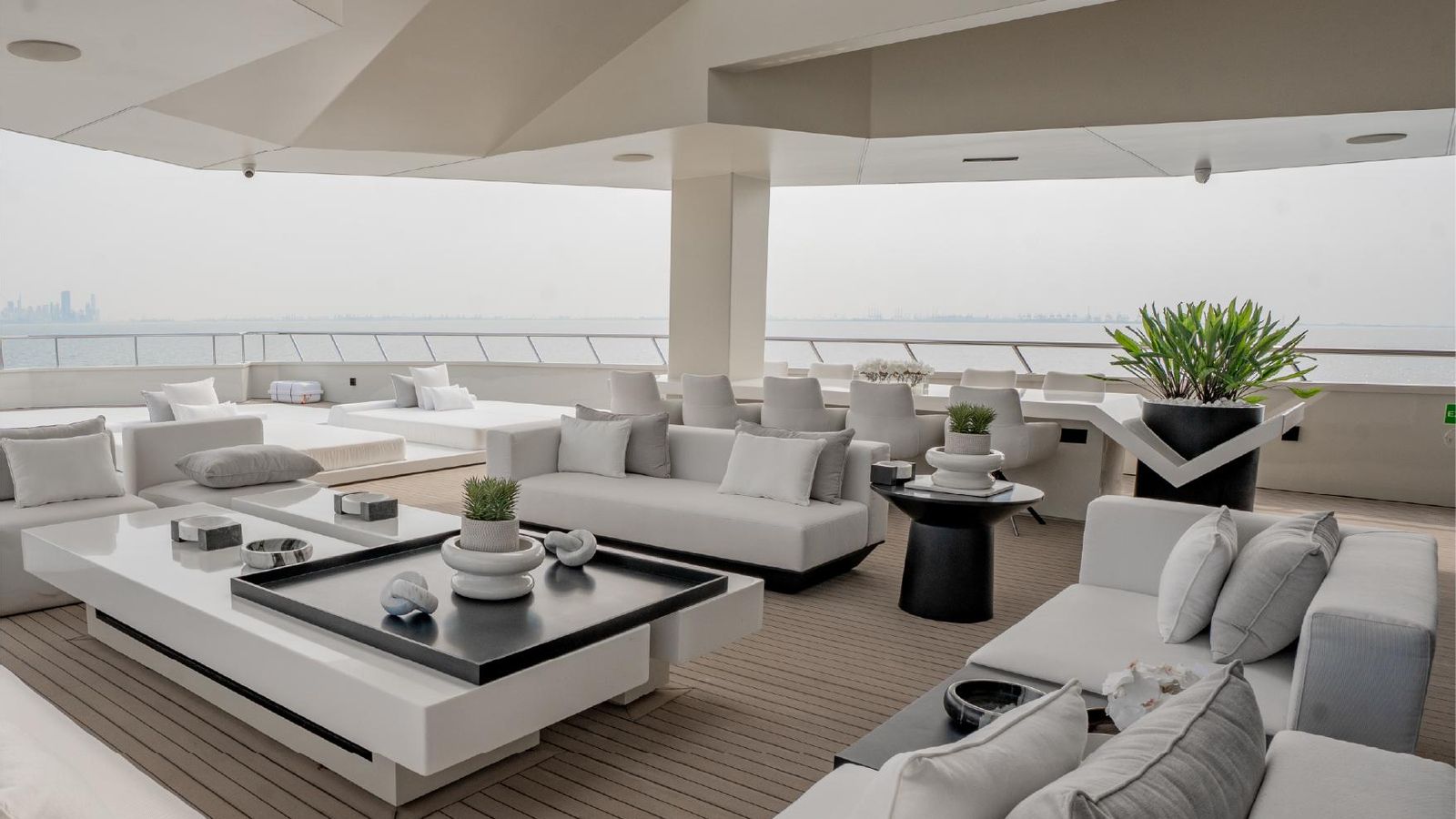 Terraza de la villa flotante