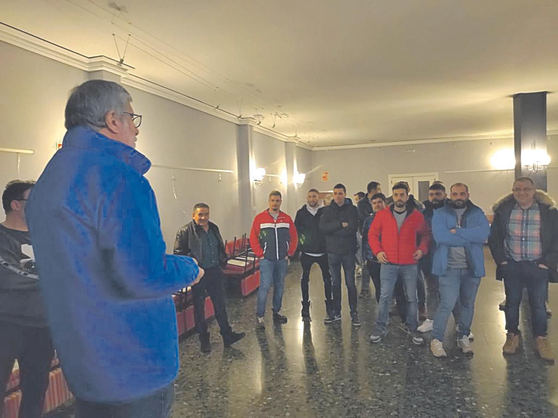 José Manuel Torres, en una reunión de la Subida a Valdeorras.