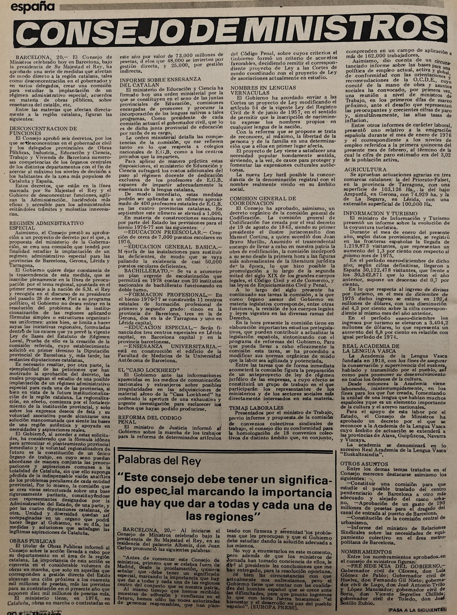 21 de febrero de 1976.