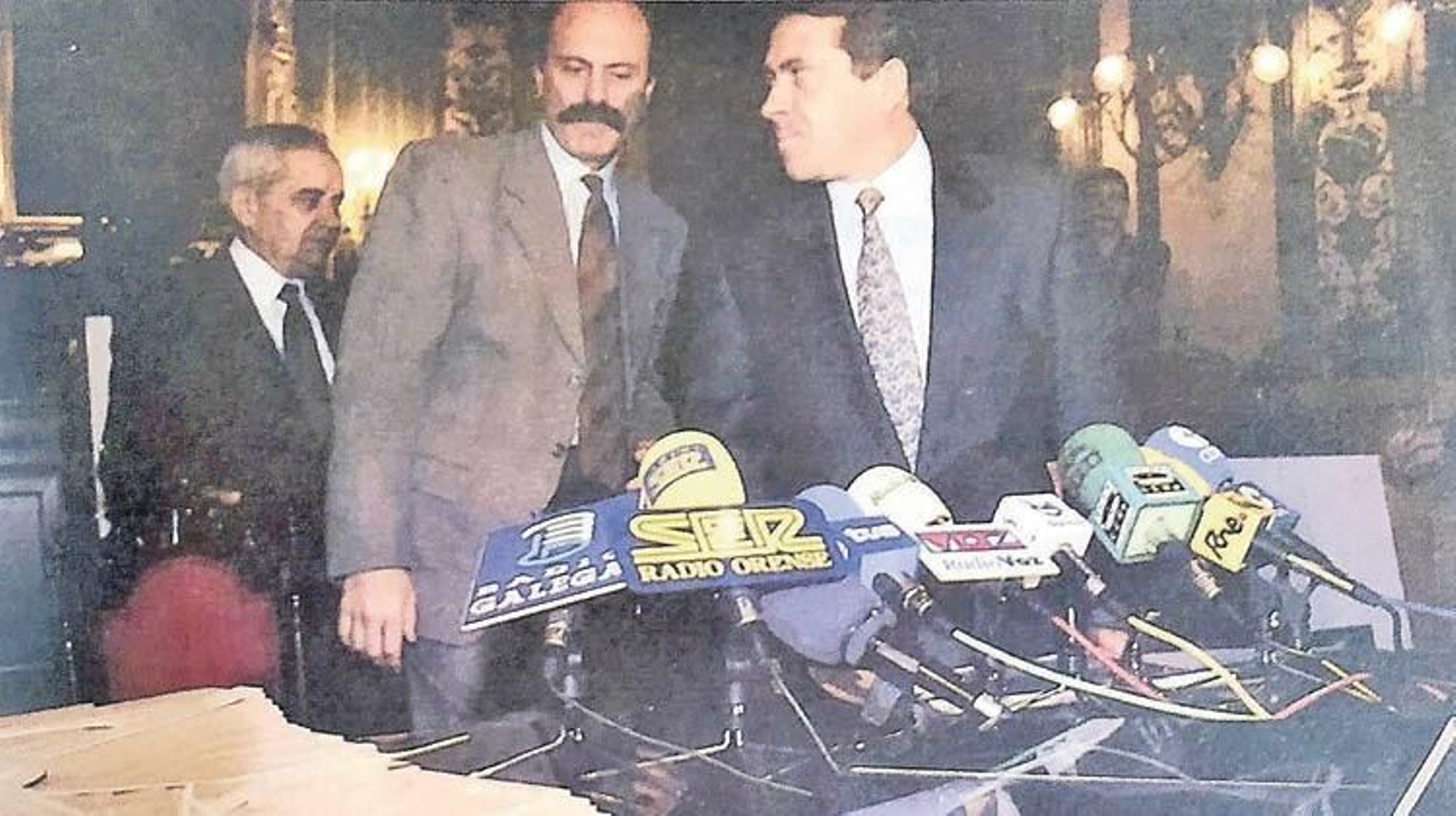 Cabezas y Cuiña, en la presentación del nuevo puente.